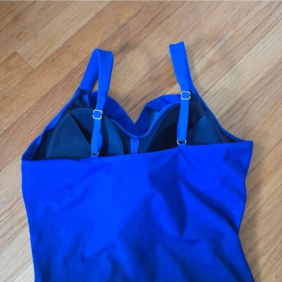 Land's End 18D swimsuit Tummy Control Skirted Resortwear Beach Vacation - Picture 6 of 11